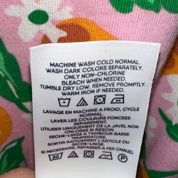 Draper James x Lands’ End Peach Floral Sleeveless Cotton Mini Dress Size XS - Picture 8 of 16